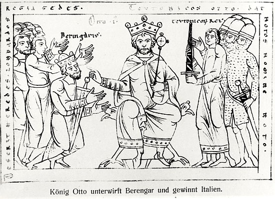 Otto I (912-73) Submitting to Berenger II (900-66) and the Triumph of Italy, from ''Chronique Othoni à (d'après) École allemande