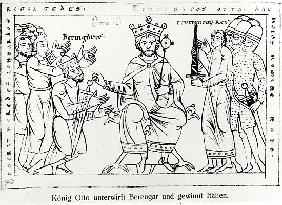 Otto I (912-73) Submitting to Berenger II (900-66) and the Triumph of Italy, from ''Chronique Othoni