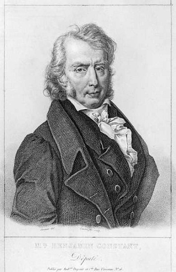 Henri Benjamin Constant de Rebecque (1767-1830) as Deputy; engraved by Louis Francois Couche (1782-1 à (d'après) Jacques