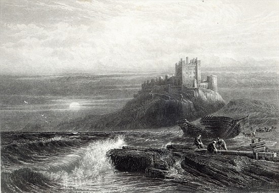 Bamborough Castle; engraved by S. Bradshaw, printed Cassell & Company LtdFoster à (d'après) Myles Birket
