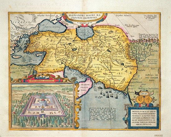 The Expedition of Alexander the Great, from the ''Theatrum Orbis Terrarum'' à (d'après) Abraham Ortelius