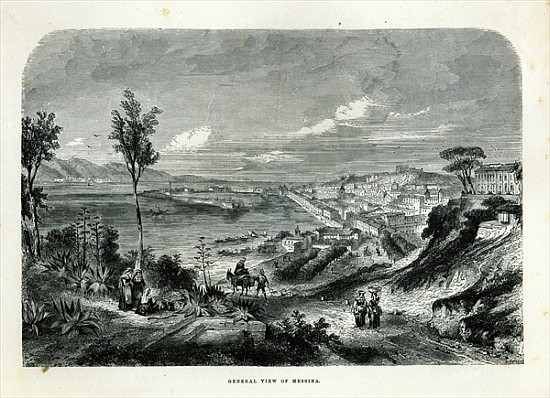 General View of Messina à (d'après) Adolphe Rouergue