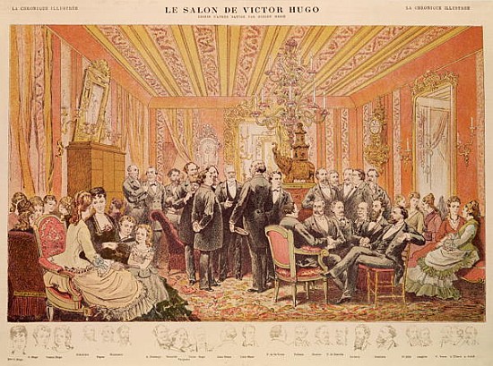 The Salon of Victor Hugo (1802-85) 21 rue de Clichy, illustration from ''La Chronique Illustree'' à (d'après) Adrien Emmanuel Marie