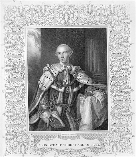 John Stuart, Third Earl of Bute; engraved by W.T. Mote à (d'après) Allan Ramsay