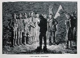 Confederate Roll-call; engraved by Ernst Heinemann (1848-1912), illustration from ''Battles and Lead