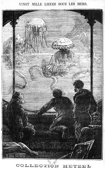 The Nautilus Passengers, illustration from ''20,000 Leagues Under the Sea'' Jules Verne (1828-1905)  à (d'après) Alphonse Marie de Neuville