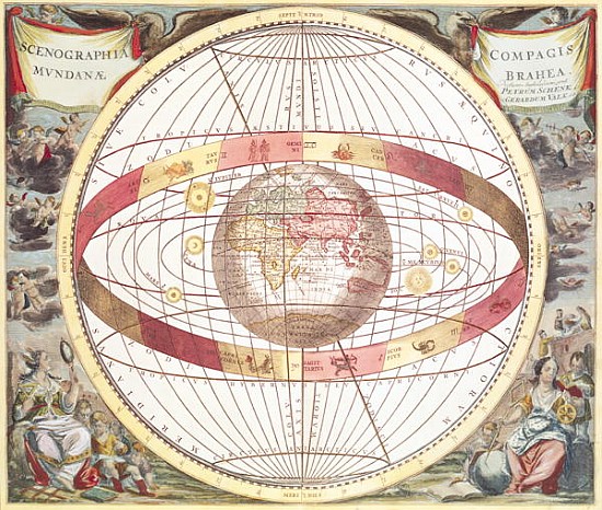 Planisphere, from ''Atlas Coelestis''; engraved by Pieter Schenk (1660-1719) and Gerard Valk (1651-1 à (d'après) Andreas Cellarius