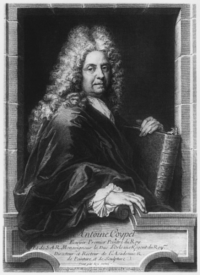 Antoine Coypel, after a self portrait; engraved by Jean Baptiste Masse (1687-1767) 1717 à (d'après) Antoine Coypel