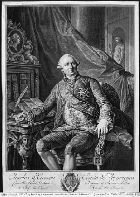 Charles Gravier, Count of Vergennes; engraved by Vicenzio Vangelisti (1738-98) c.1774