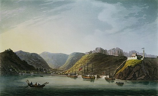 View of the West Side of Porto Ferraio Bay, Elba; engraved by Francis Jukes (1747-1812) published by à (d'après) Captain James Weir
