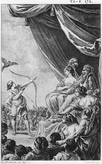 Formosante and Amazan, illustration from ''La Princesse de Babylone'' by Voltaire (1694-1778) à (d'après) Charles Monnet