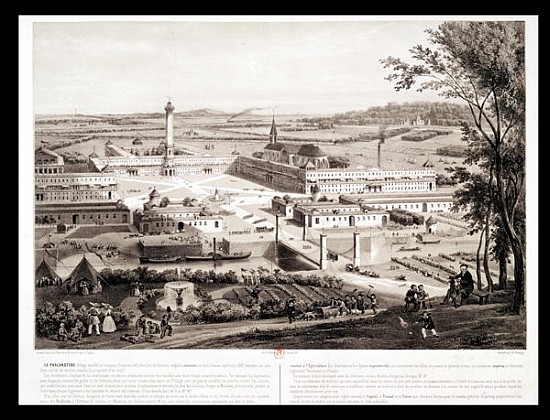 View of a French Phalanstery à (d'après) Charles Francois Daubigny