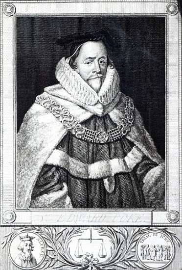 Sir Edward Coke; engraved Thomas Trotter, 1792 à (d'après) Cornelius Jansen