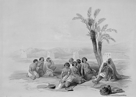 Abyssinian Slaves Resting at Korti, Nubia à (d'après) David Roberts