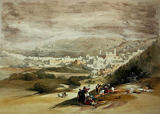 Hebron, 18th March 1839 from Volume II of ''The Holy Land'' à (d'après) David Roberts