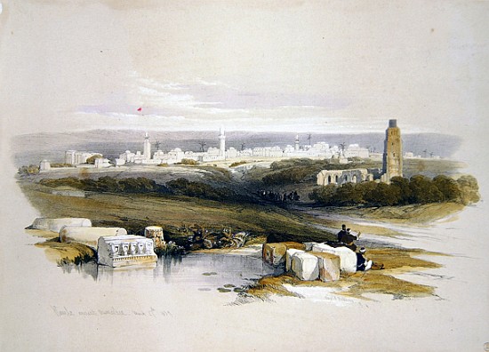 Ramla, from ''The Holy Land''; engraved by Louis Haghe (1806-85) à (d'après) David Roberts