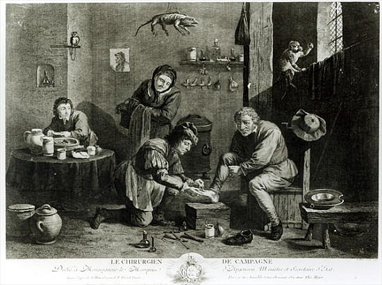 The Country Surgeon; engraved by Thomas Major (1714-99) 1747 à (d'après) David le Jeune Teniers