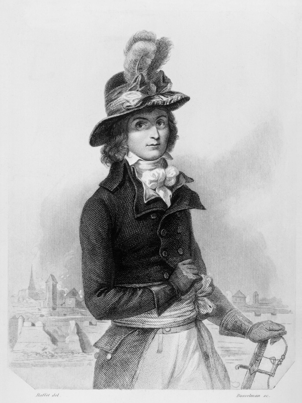 Louis Antoine de Saint-Just; engraved by Bosselman à (d'après) Denis Auguste Marie Raffet