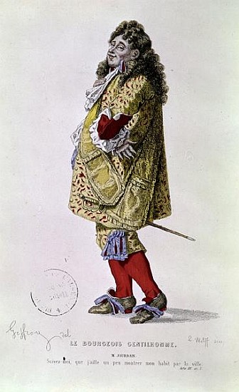 Follow me, that I might a little show my dress about the town'', illustration of Monsieur Jourdain f à (d'après) Edmond A.F. Geffroy