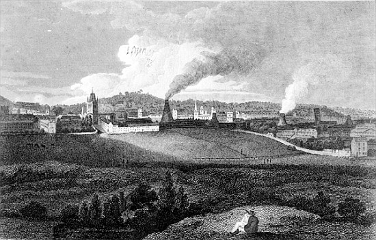 View of Bristol from Pile Hill; engraved by Heath, pub.John Agg à (d'après) Edward Bird
