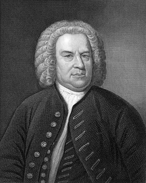 Portrait of Johann Sebastian Bach, German composer à (d'après) Elias Gottleib Haussmann
