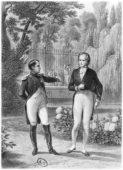 Meeting Between Napoleon I (1769-1821) and Benjamin Constant de Rebecque (1767-1830) from ''Memoires à (d'après) Felix Philippoteaux