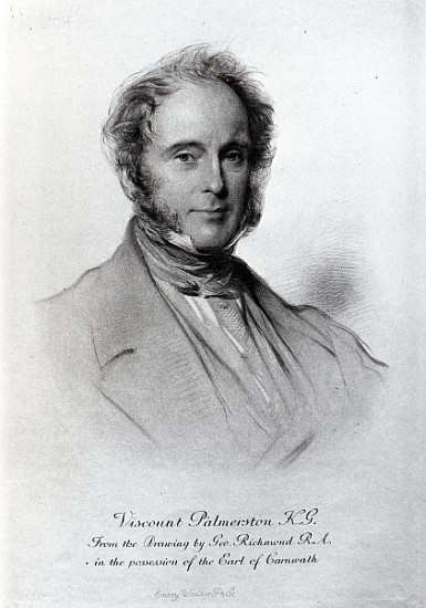 Viscount Palmerston; engraved by Emery Walker à (d'après) George Richmond