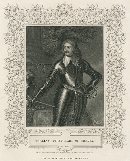 William Craven, 1st Earl of Craven, from ''Lodge''s British Portraits'' à (d'après) Gerrit van Honthorst