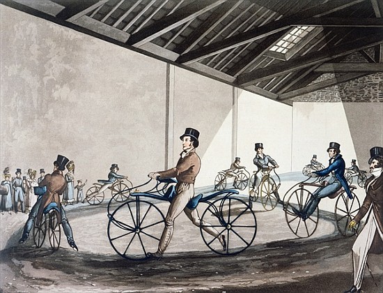 Johnson''s Pedestrian Hobbyhorse Riding School à (d'après) Henry Alken