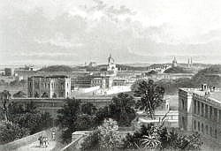 Lucknow; engraved by E.P Brandard, c.1860 à (d'après) J Ramage