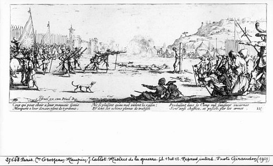 The Firing Squad, plate 12 from ''The Miseries and Misfortunes of War''; engraved by Israel Henriet  à (d'après) Jacques Callot