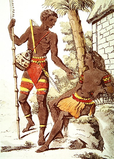 Man and Woman from the Palau Islands à (d'après) Jacques Grasset de Saint-Sauveur