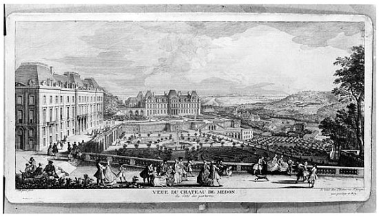 View of Chateau de Meudon à (d'après) Jacques Rigaud
