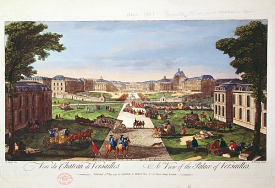 View of the Palace of Versailles à (d'après) Jacques Rigaud