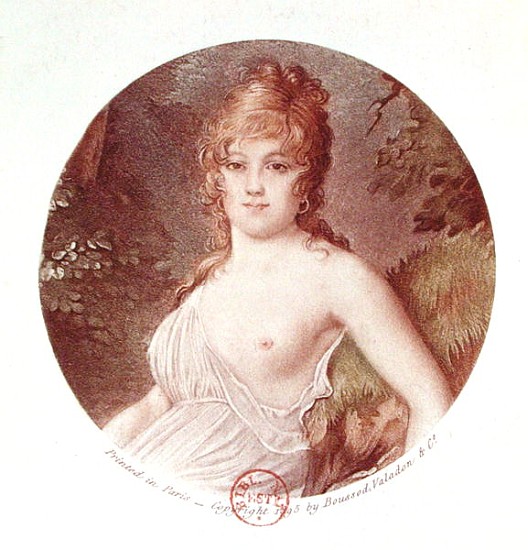 Portrait of Theresa de Cabarrus (1773-1835) also known as Madame Tallien, printed Boussod, Valadon a à (d'après) Jean-Baptiste Isabey