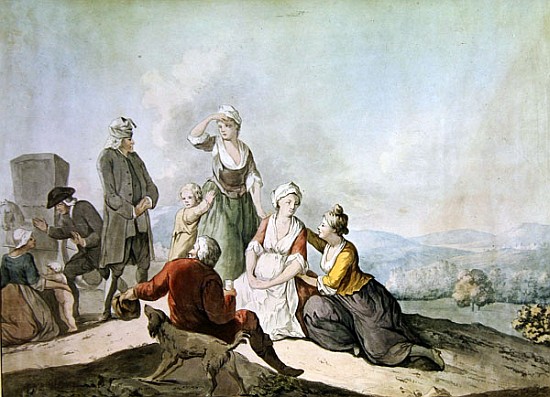 Voltaire Conversing with the Peasants in Ferney à (d'après) Jean Huber