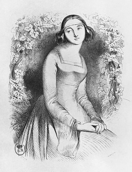 Heloise, illustration from ''Lettres d''Heloise et d''Abelard'' à (d'après) Jean Francois Gigoux