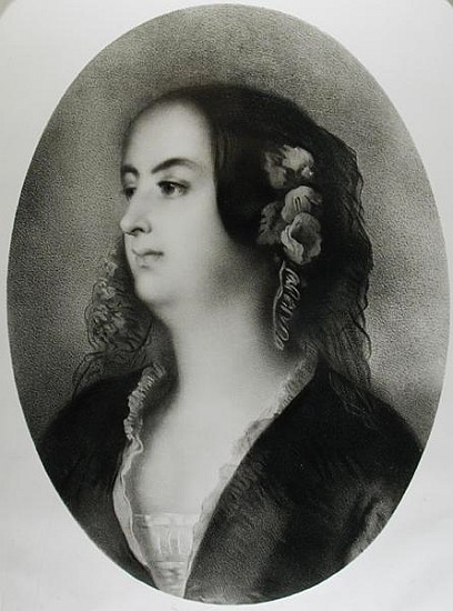 Madame Hanska (1801-82) ; engraved by Emile Lassalle (1813-71) à (d'après) Jean Francois Gigoux