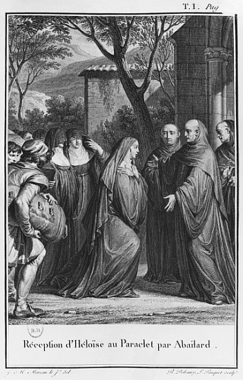 Abelard welcoming Heloise at Paraclete, illustration from ''Lettres d''Heloise et d''Abelard'', volu à (d'après) Jean Michel le Jeune Moreau