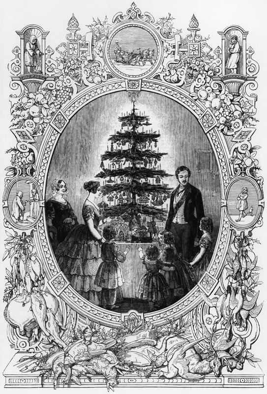 Christmas Tree at Windsor Castle à (d'après) J.L. Williams