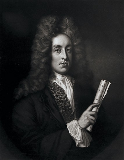 Portrait of Henry Purcell ; engraved by George J. Zobel à (d'après) Johann Closterman