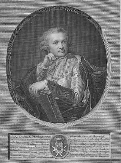 Count Stroganov; engraved by Ignaz Sebastian Klauber à (d'après) Johann Baptist I Lampi