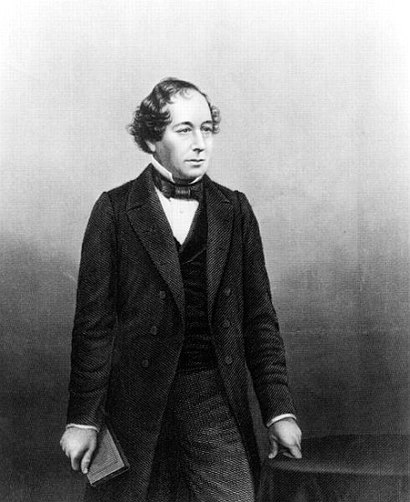 Benjamin Disraeli; engraved by D.J.Pound from a photograph à (d'après) John Jabez Edwin Paisley Mayall