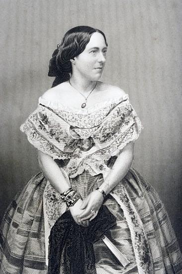 Clara Novello (1818-1908) ; engraved by D.J. Pound from a photograph, from ''The Drawing-Room of Emi à (d'après) John Jabez Edwin Paisley Mayall