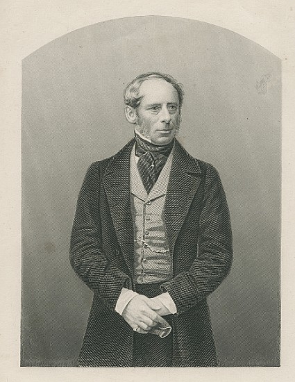 Sir John Somerset Pakington ; engraved by D.J. Pound from a photograph, from ''The Drawing-Room of E à (d'après) John Jabez Edwin Paisley Mayall