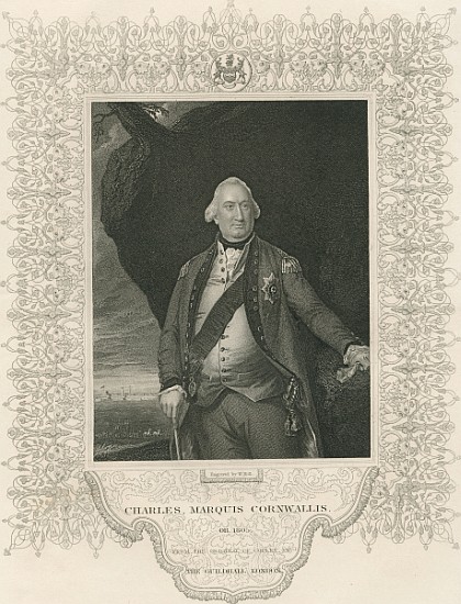 Charles Cornwallis, from ''Gallery of Historical Portraits'', published c.1880 à (d'après) John Singleton Copley