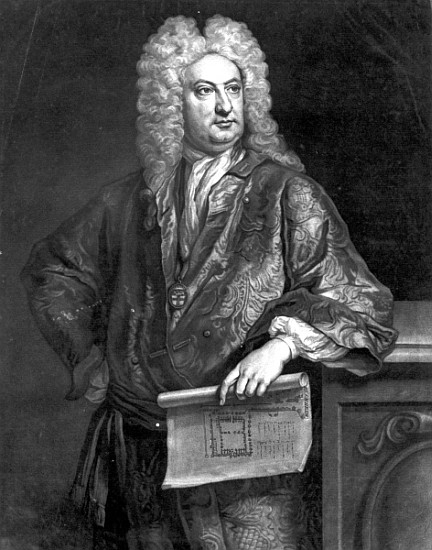 Sir John Vanbrugh; engraved by John Faber the Younger à (d'après) Jonathan the Elder Richardson