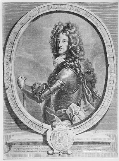 Maximilian II Emanuel, Elector of Bavaria; engraved by Cornelis Vermeulen à (d'après) Joseph Vivien