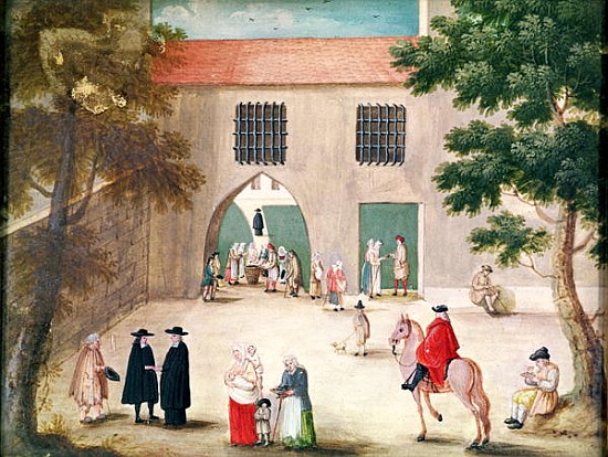 Distributing Alms to the Poor, from ''L''Abbaye de Port-Royal'', c.1710 à (d'après) Louise Madelaine Cochin