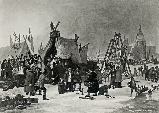 The Fair on the Thames, February 4th 1814, engraving by Reeve à (d'après) Luke Clennell
